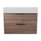 Walnut Bathroom Vanity, Wall Mounted, 32